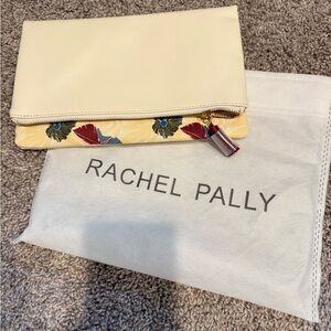 Rachel Pally Cream Clutch with Floral Accents